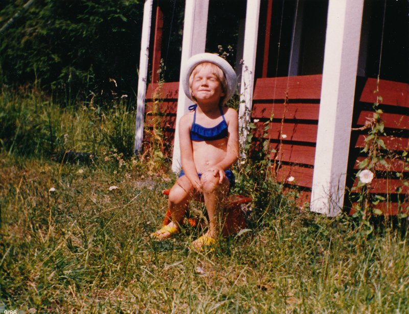 Mervi, about 30 years ago